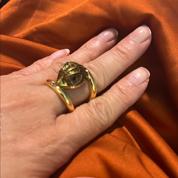 Kurt Geiger Gold Ring with Brown Accents - Picture 6 of 6